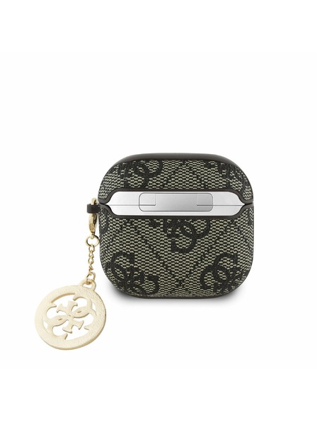 Guess Guess 4G Script PC/PU Charm Etui za AirPods 4 Brown