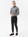Ombre Clothing Belo-črna moška srajca Ombre Clothing K608