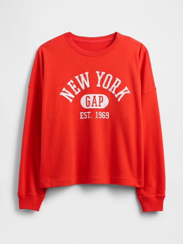 GAP Oversize pulover z logom Americana GAP