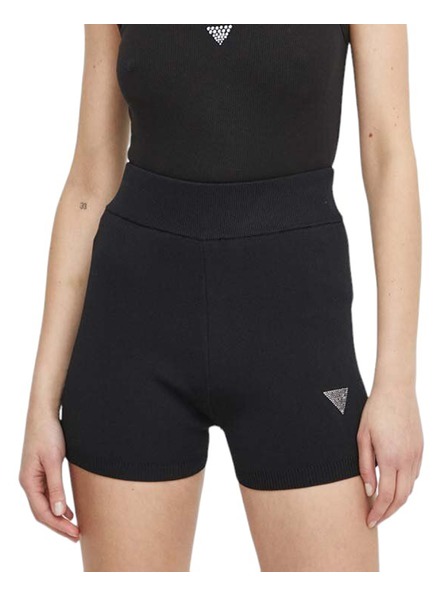 Guess Jeans Ženske črne kratke hlače z okrasjem Guess Alexia