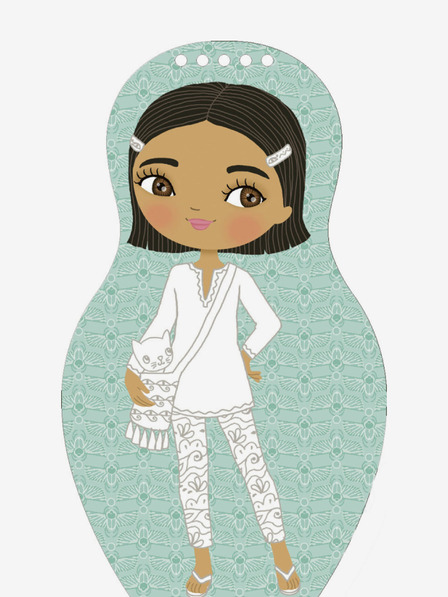 ELLA & MAX Oblačenje lutk egipčanske FARAH - pobarvanka