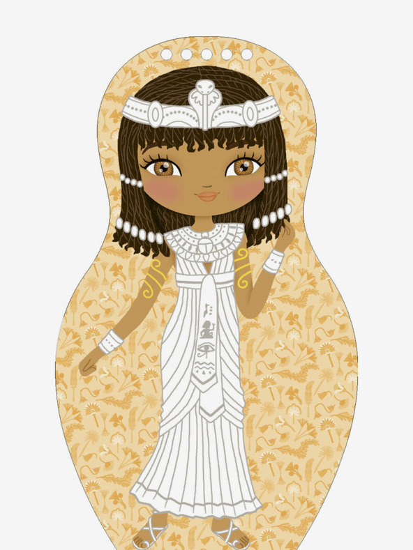 ELLA & MAX Oblačenje lutk egipčanske FARAH - pobarvanka