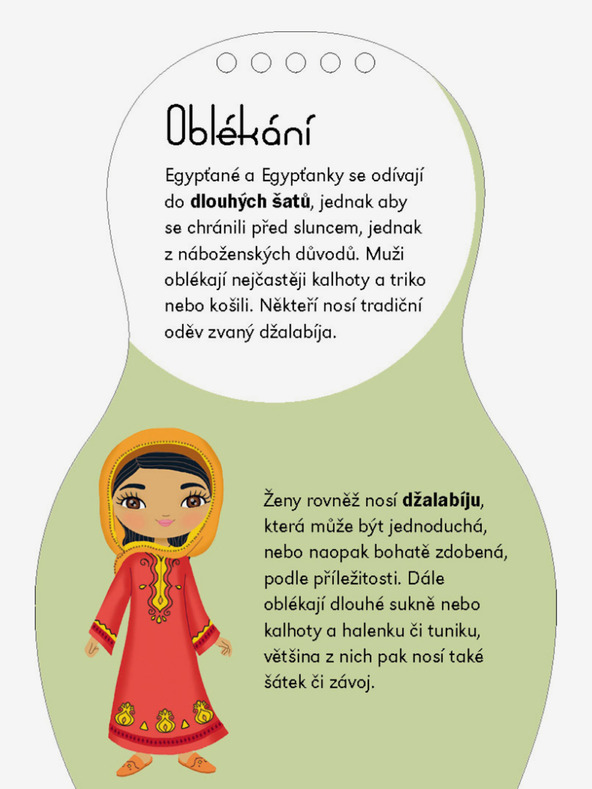 ELLA & MAX Oblačenje lutk egipčanske FARAH - pobarvanka