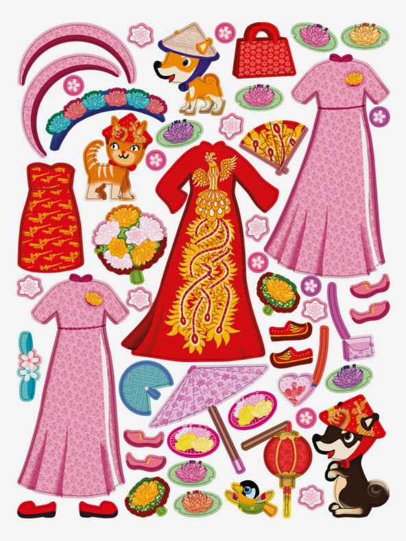 ELLA & MAX Šaty za NGOC ─ Knjiga nalepk