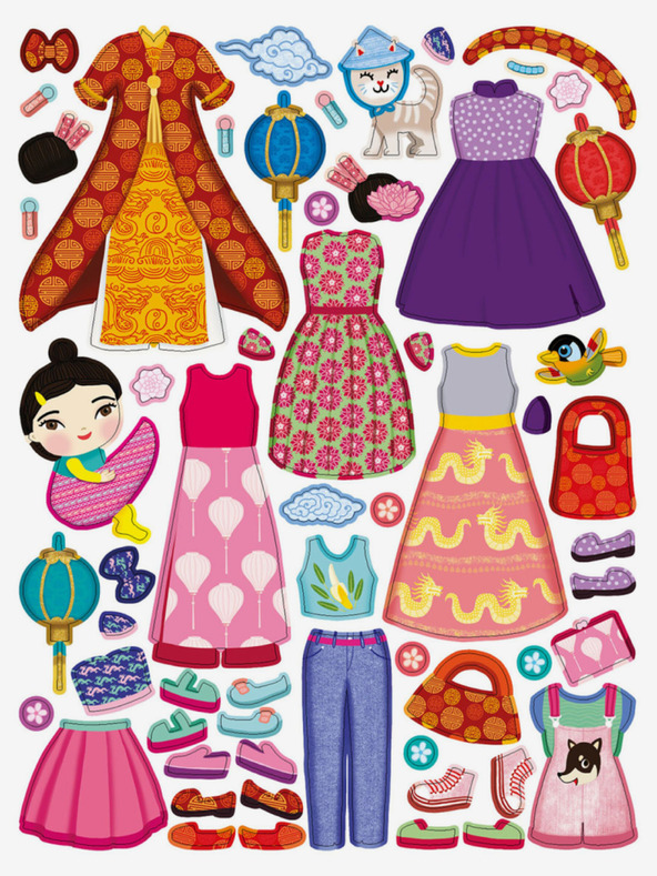 ELLA & MAX Šaty za NGOC ─ Knjiga nalepk