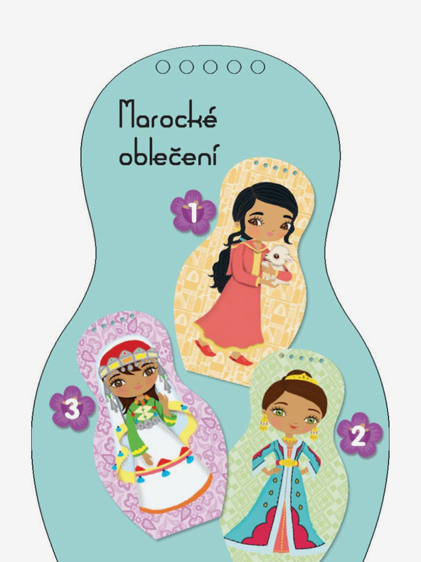 ELLA & MAX Obleci maroške lutke LOUNA - pobarvanka