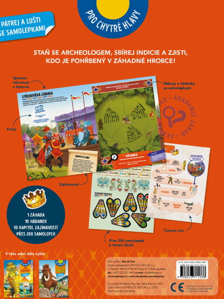 ELLA & MAX MISEL MEDIEVAL - Iskanje in reševanje z nalepkami