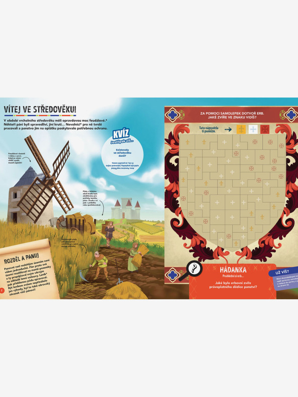 ELLA & MAX MISEL MEDIEVAL - Iskanje in reševanje z nalepkami