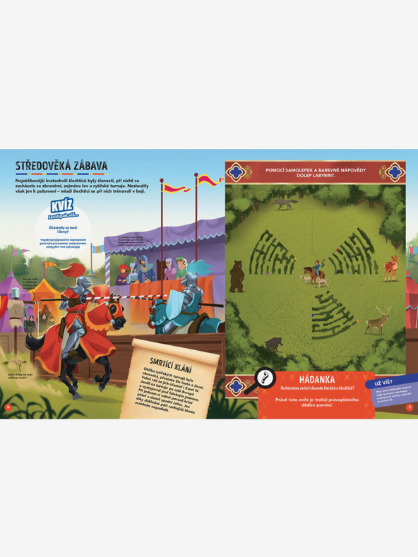 ELLA & MAX MISEL MEDIEVAL - Iskanje in reševanje z nalepkami