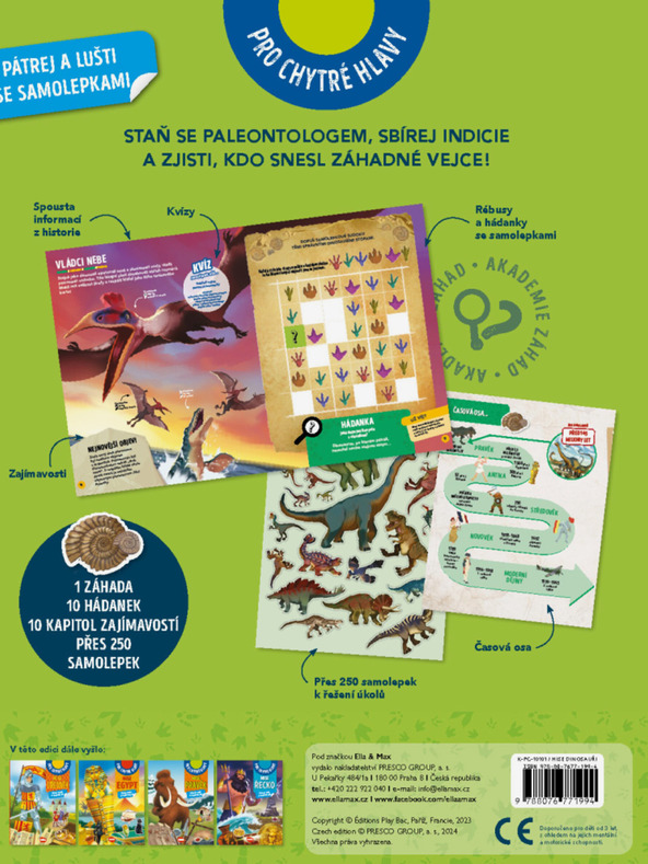 ELLA & MAX MISE DINOSAURS - iskanje in reševanje z nalepkami