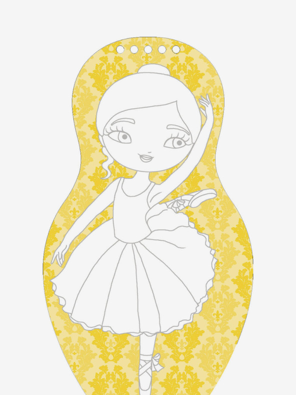 ELLA & MAX Oblačimo balerinke EMMA – Pobarvanka