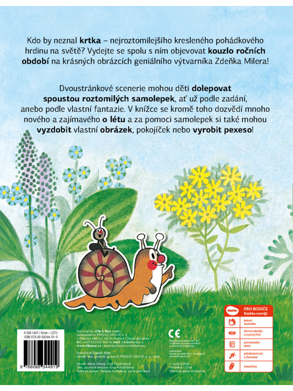 ELLA & MAX KRTEK in POLETJE ─ Knjiga nalepk