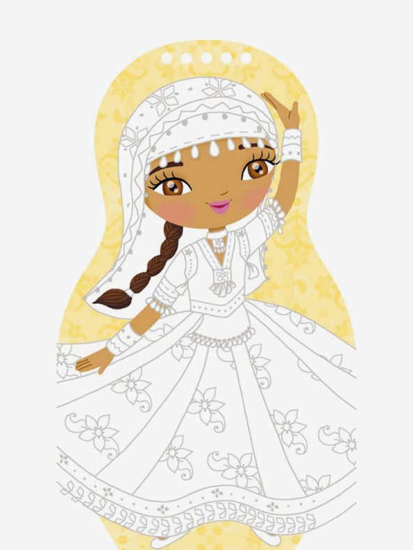 ELLA & MAX Obleci Plesalke z vsega sveta - pobarvanka