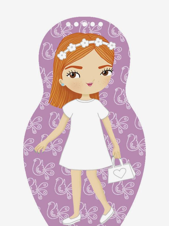 ELLA & MAX Oblecite moravske lutke NATALKA - pobarvanka