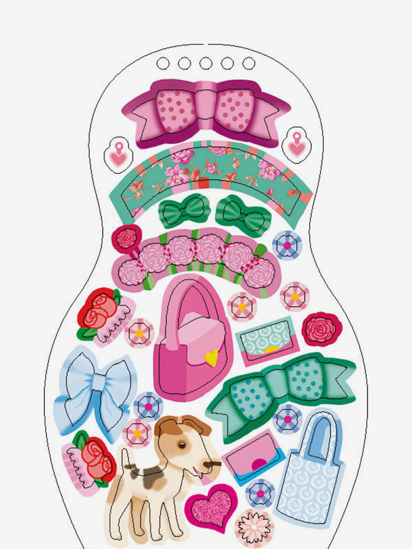 ELLA & MAX Oblecite moravske lutke NATALKA - pobarvanka