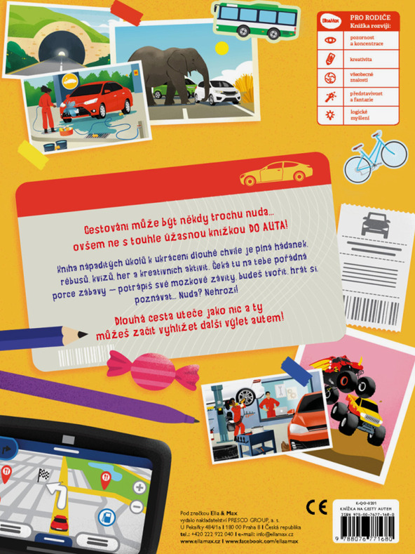 ELLA & MAX Knjiga za potovanja z avtomobilom - Ustavi dolgčas: kvizi, uganke, igre