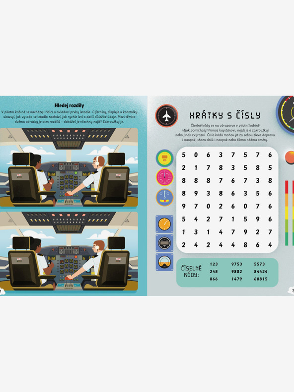 ELLA & MAX Potovalna knjiga LETADLEM - Ustavite dolgčas: kvizi, uganke, igre