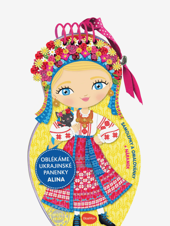 ELLA & MAX Oblačenje ukrajinskih punčk ALINA - pobarvanka