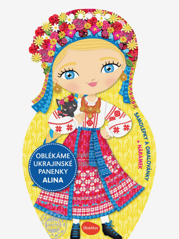 ELLA & MAX Oblačenje ukrajinskih punčk ALINA - pobarvanka