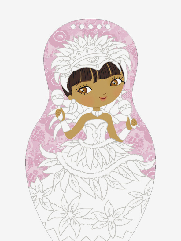 ELLA & MAX Obleka za punčke za karneval - pobarvanka