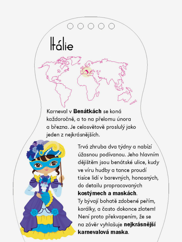 ELLA & MAX Obleka za punčke za karneval - pobarvanka