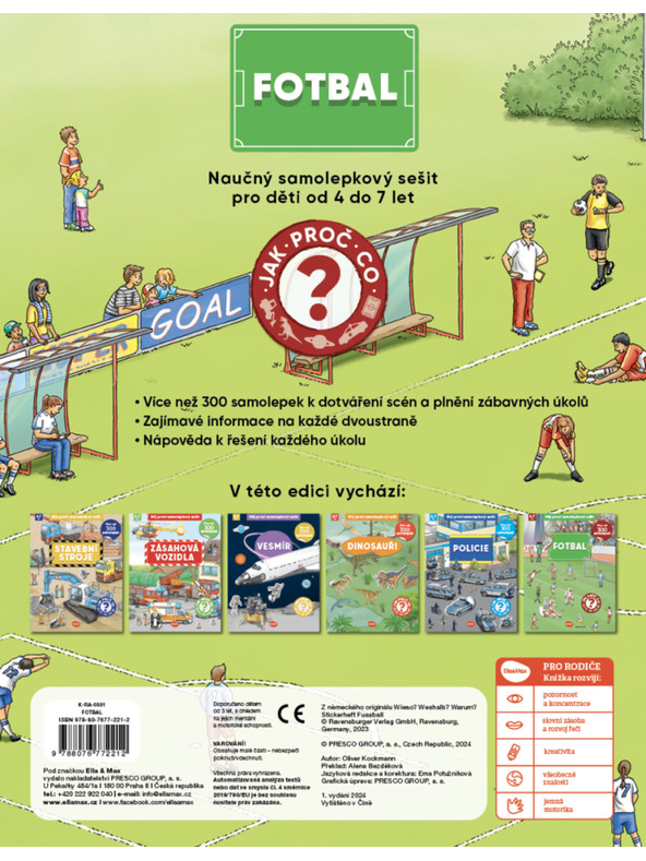 ELLA & MAX Moja prva knjiga nalepk - FOTBAL