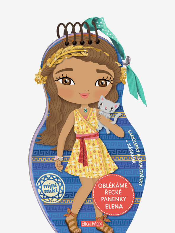 ELLA & MAX Oblačenje grških punčk ELENA - pobarvanka