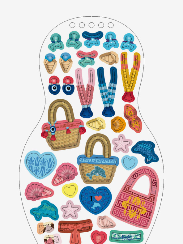 ELLA & MAX Oblačenje grških punčk ELENA - pobarvanka