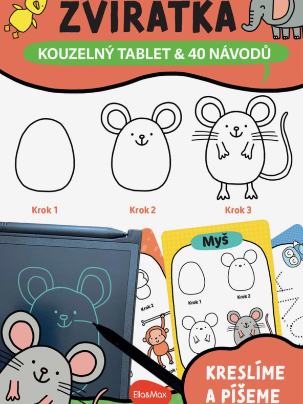 ELLA & MAX Čarobna tablica in 40 navodil - ŽIVALI