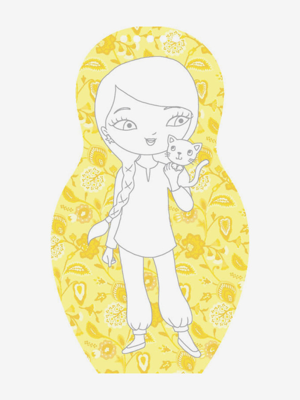 ELLA & MAX Obleci jordanske lutke ZEINA - pobarvanka