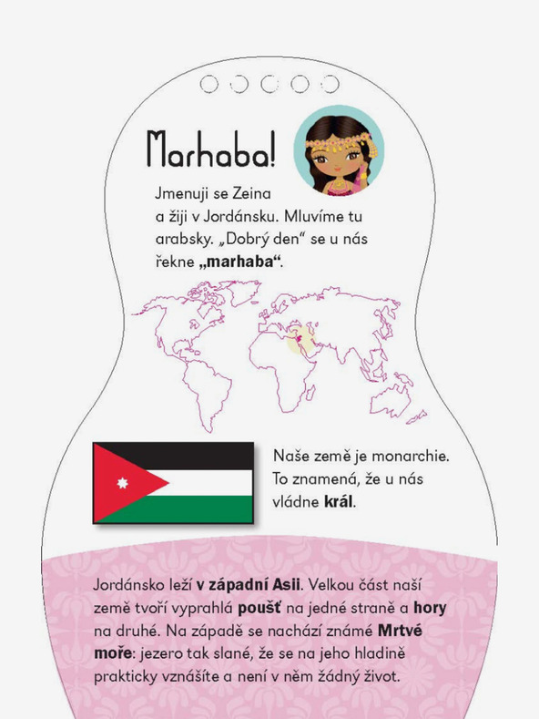 ELLA & MAX Obleci jordanske lutke ZEINA - pobarvanka