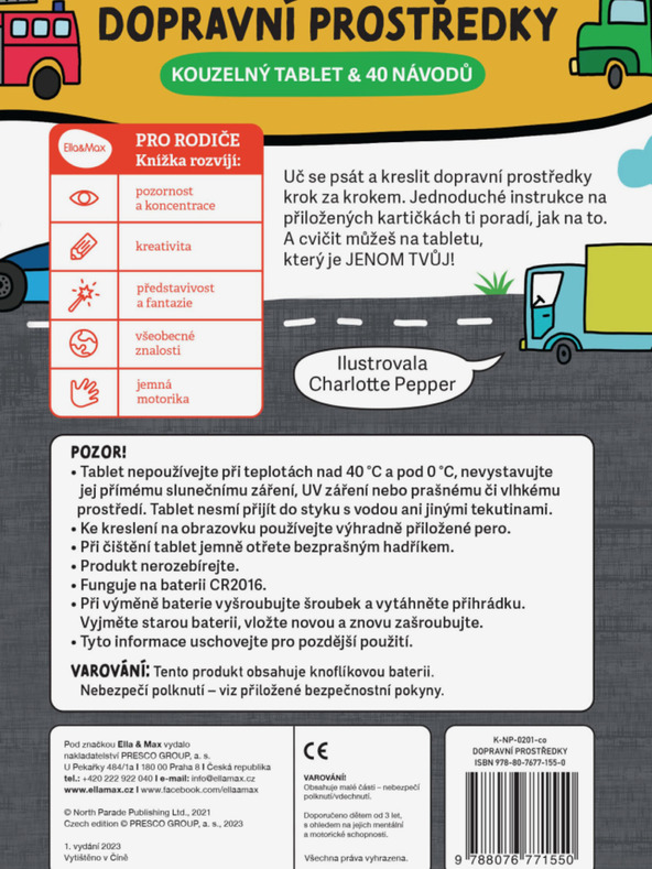 ELLA & MAX Čarobna tablica in 40 navodil - PREVOZI