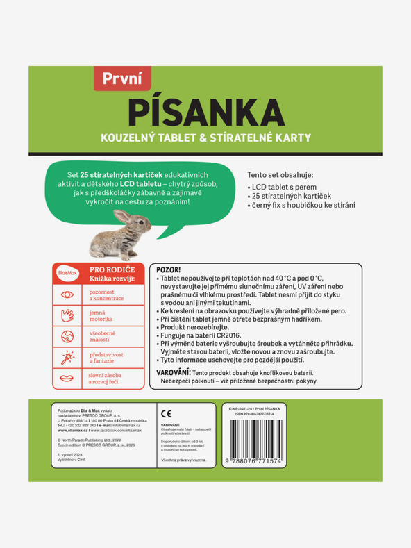 ELLA & MAX Čarobna tablica in praskalniki - Prva pisava