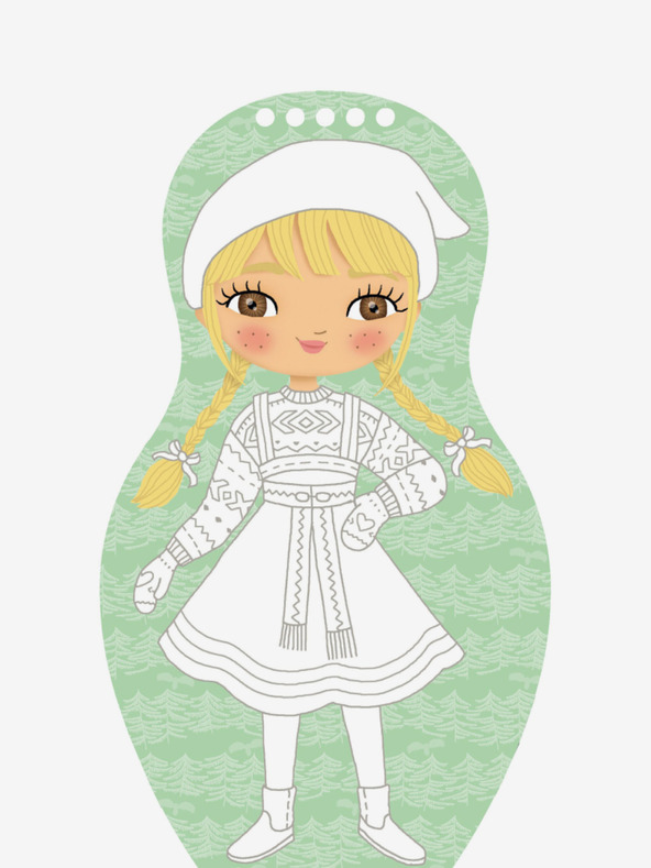 ELLA & MAX Oblačimo punčke BOŽIČ – Pobarvanka