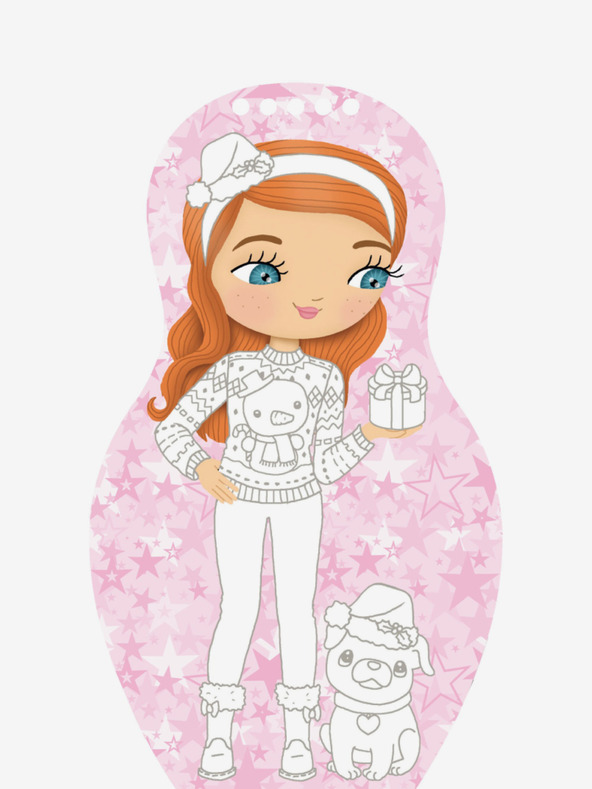 ELLA & MAX Oblačimo punčke BOŽIČ – Pobarvanka