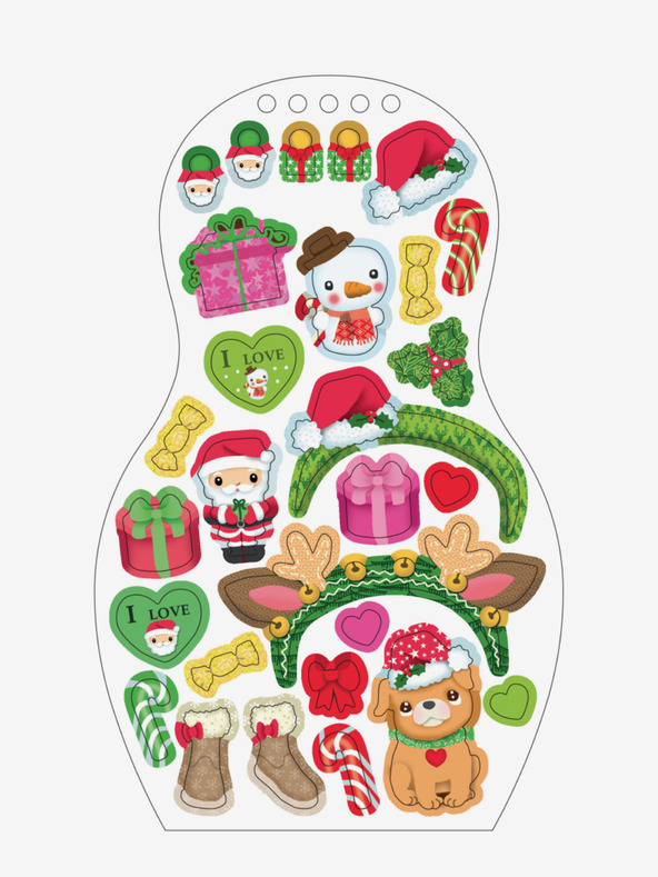 ELLA & MAX Oblačimo punčke BOŽIČ – Pobarvanka