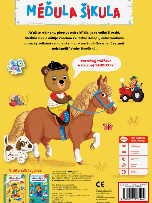 ELLA & MAX MÉDULA ŠIKULA: ZNAMO ŽIVALI - Knjiga z nalepkami
