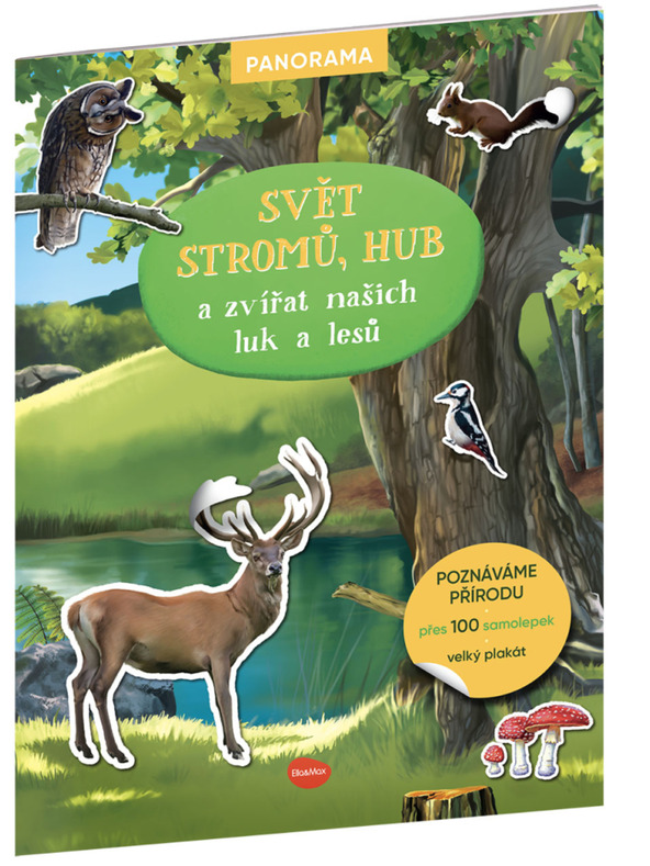 ELLA & MAX SVET dreves, gob in živali naših travnikov in gozdov - Knjiga s plakatom in nalepkami