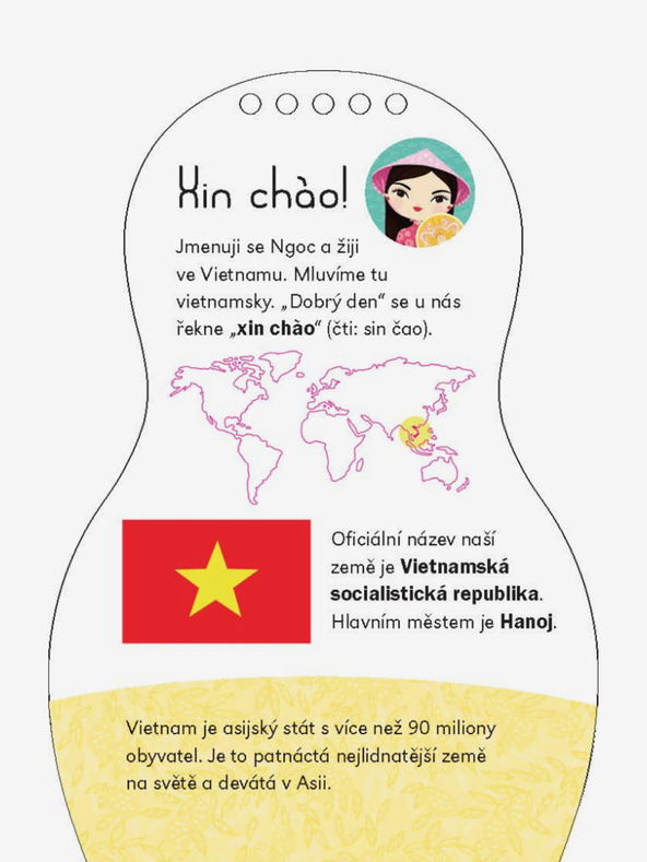 ELLA & MAX Oblačenje vietnamskih lutk NGOC - pobarvanka