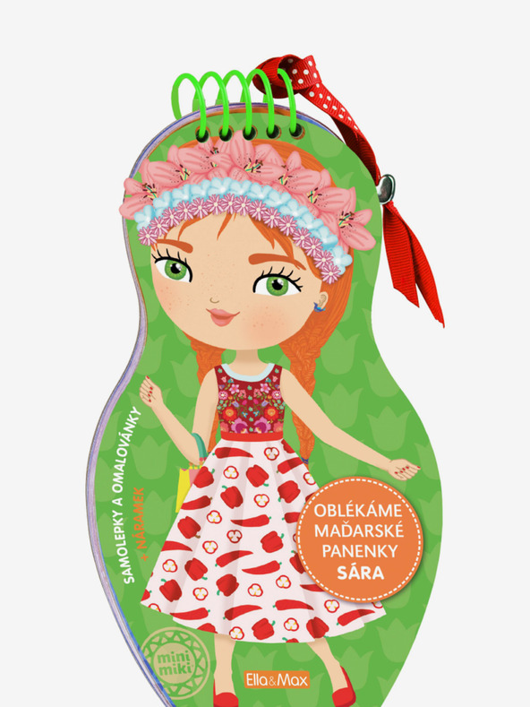 ELLA & MAX Oblačenje madžarskih lutk SARA - pobarvanka