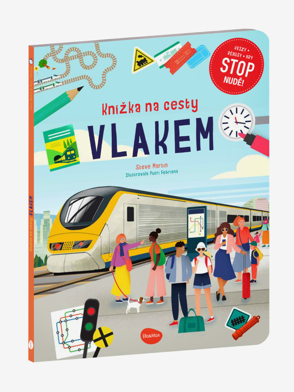 ELLA & MAX Knjiga za potovanja z vlakom - Ustavi dolgčas: kvizi, uganke, igre