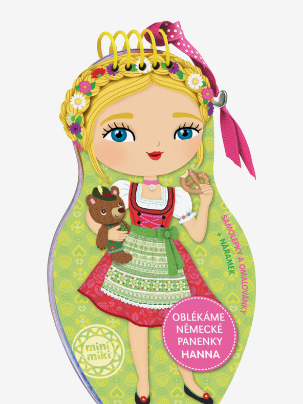 ELLA & MAX Oblačenje nemških lutk HANNA - pobarvanka