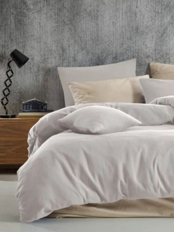 Kvalitex Francoski muslinski komplet posteljnine 240x200, 70x90cm smetanast Kvalitex