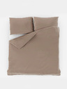 Kvalitex Satenasto posteljno perilo s črtami 140x200, 70x90cm bež Kvalitex