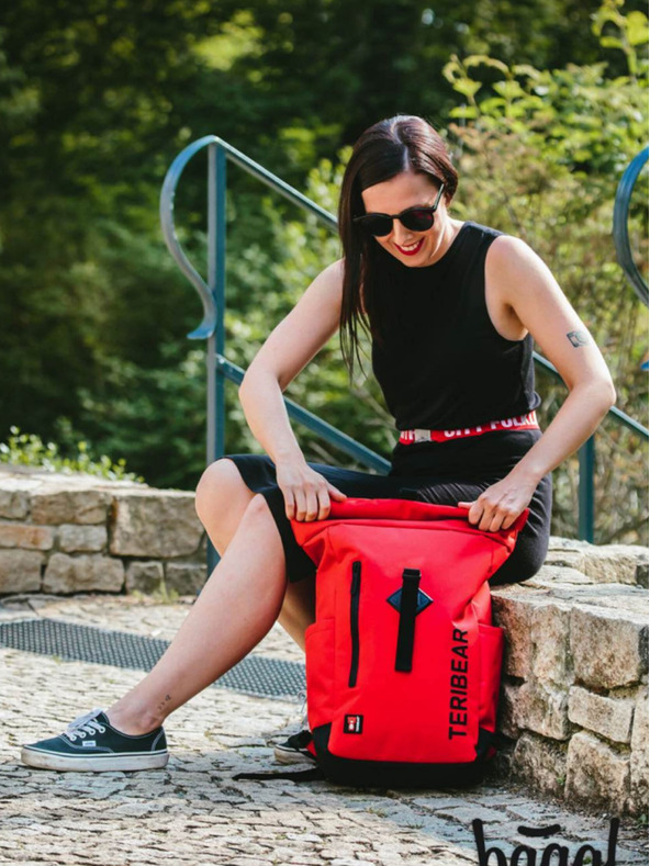 BAAGL  Rdeči ovitek nahrbtnik teribear rdeči Baagl