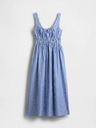 GAP Poplin midi obleka z žepi GAP