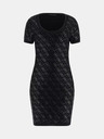 Guess Črna ženska pletena kratka obleka Guess