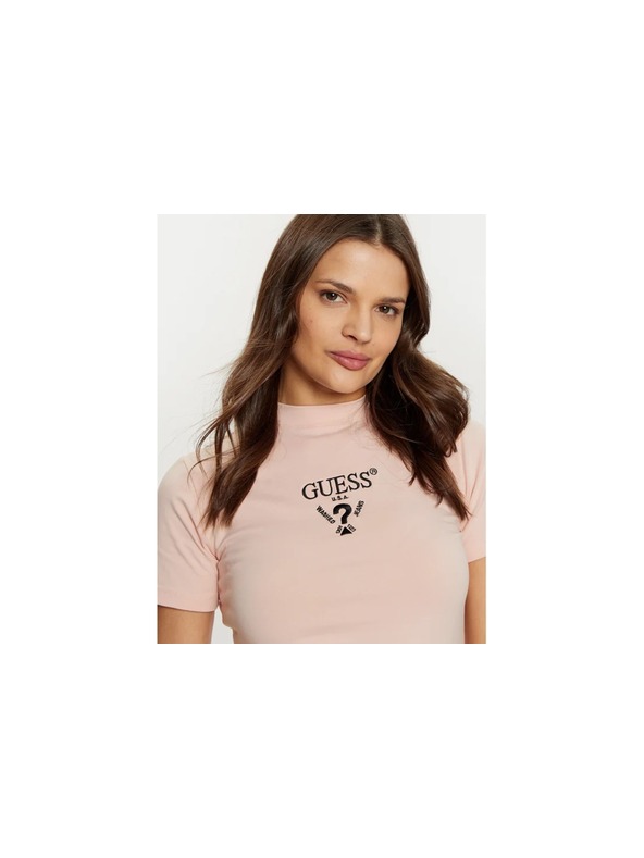 Guess Jeans Ženska rožnata mini obleka G66B Guess jeans