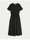 Marks & Spencer Nagubane midi obleke z izpostavljenim pasom, iz čiste bombaže Marks & Spencer črna