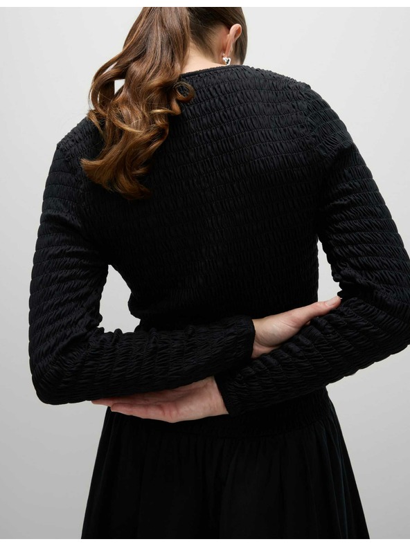 Marks & Spencer Midi obleka iz čistega bombaža s spuščenim pasom Marks & Spencer črna